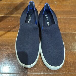 Rothy's Men's Blue and white Slip-On Sneakers